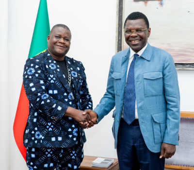 Assemblée nationale : Le président DJOGBENOU échange avec une délégation de l’association pour le développement de zian, puis avec Florent Eustache HESSOU